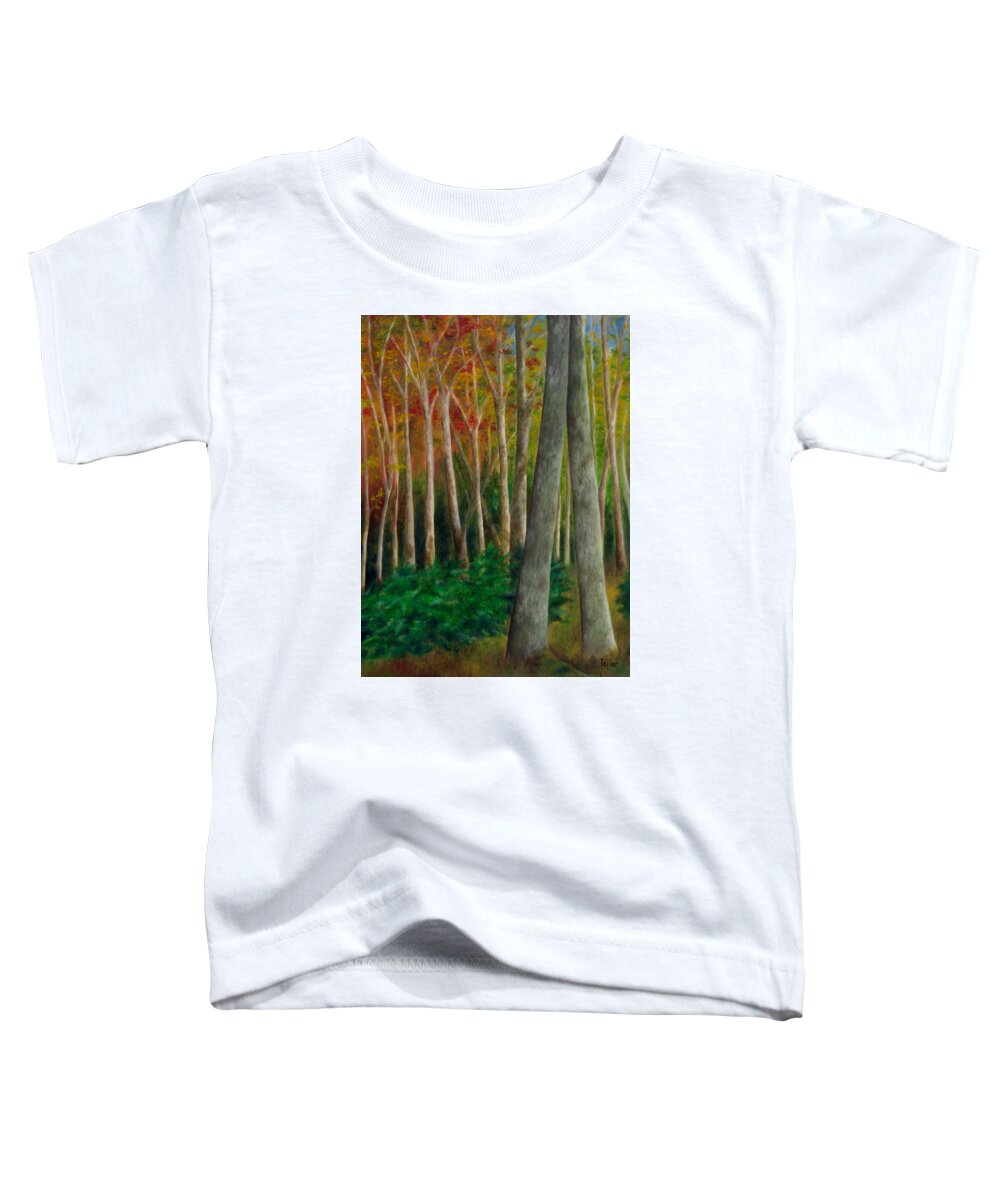 Autumn Toddler T-Shirt featuring the painting Autumn Contrast by FT McKinstry