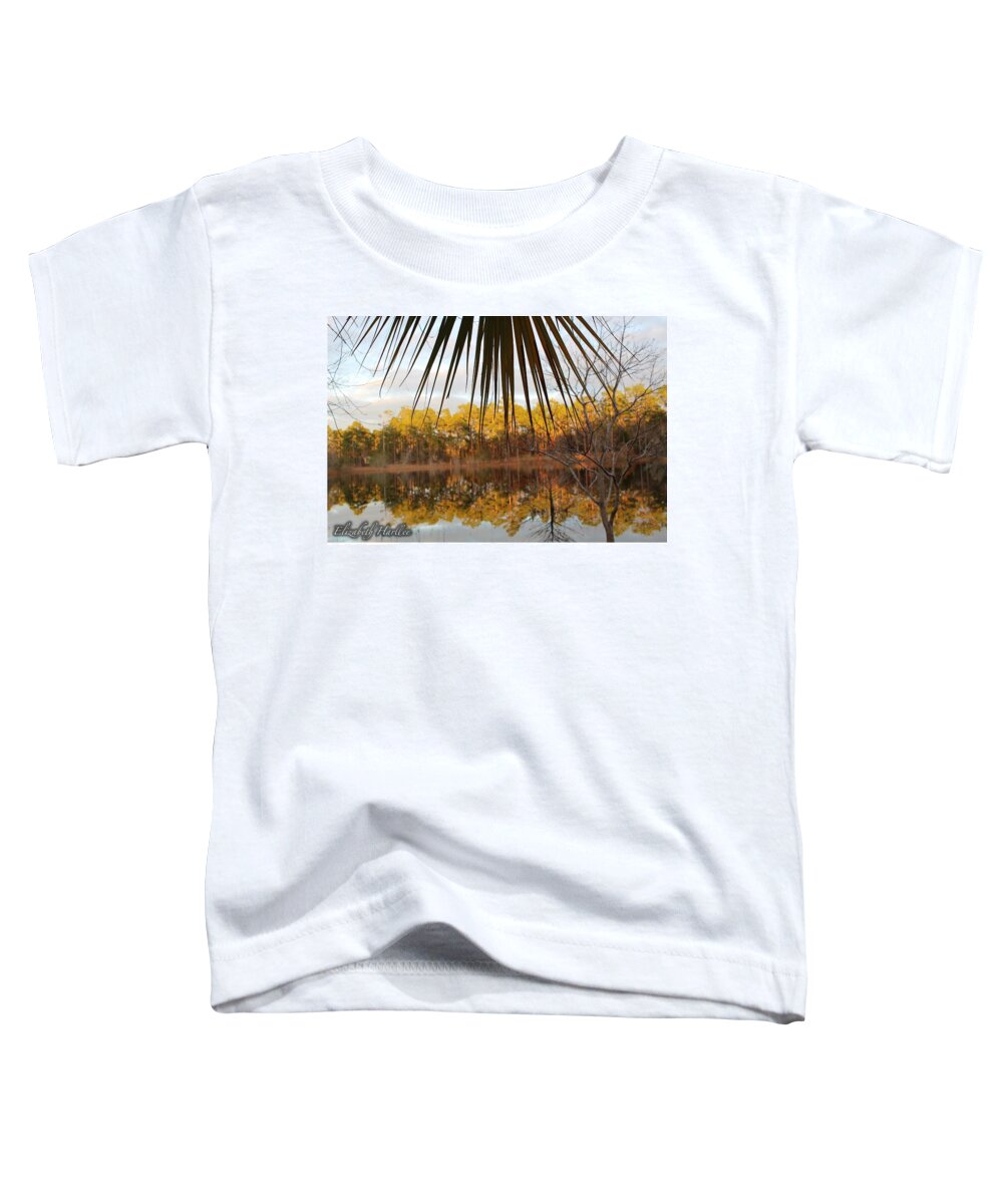  Toddler T-Shirt featuring the photograph Autumn Palm by Elizabeth Harllee