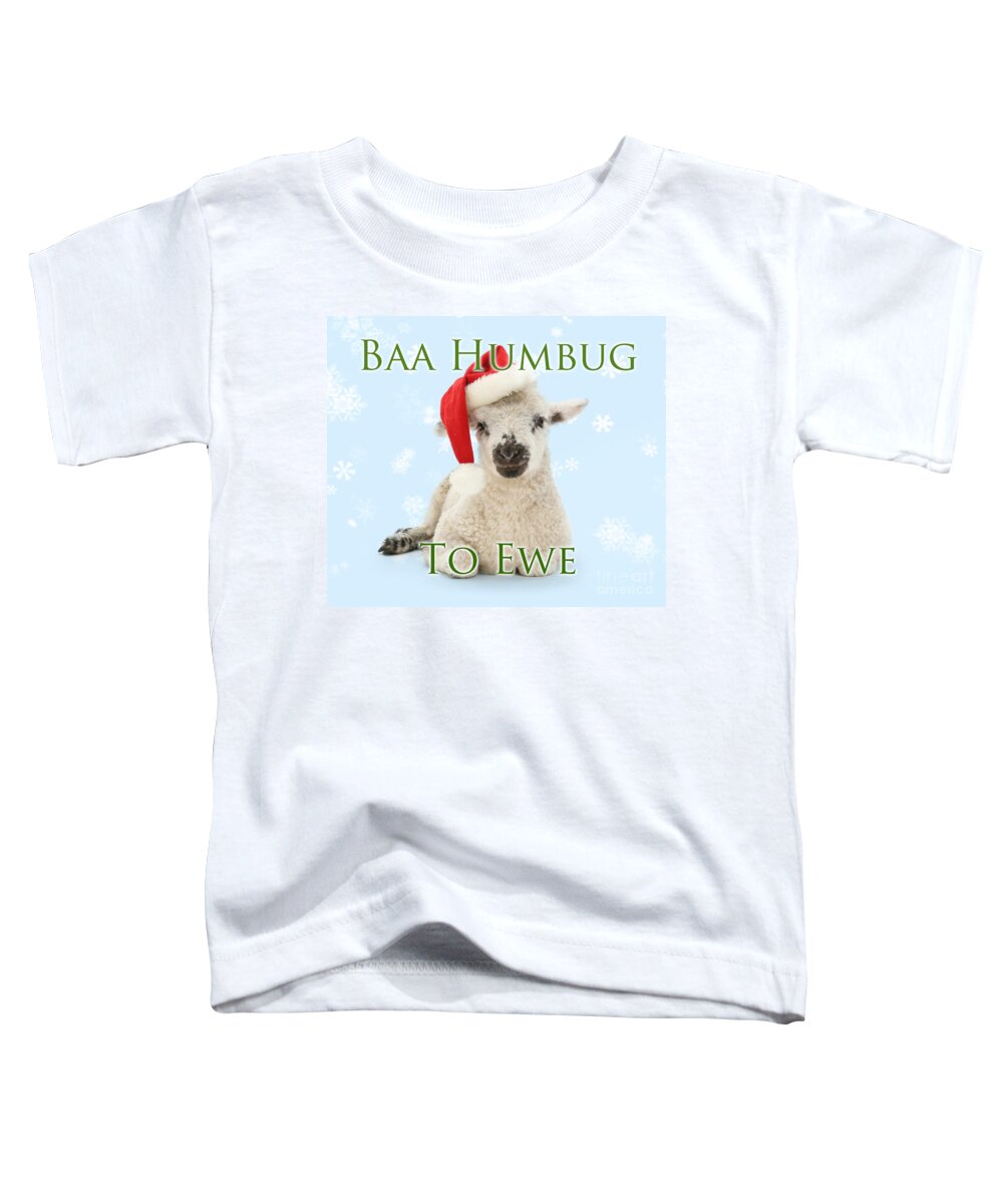 Father Christmas Toddler T-Shirt featuring the photograph Baa Humbug to Ewe by Warren Photographic