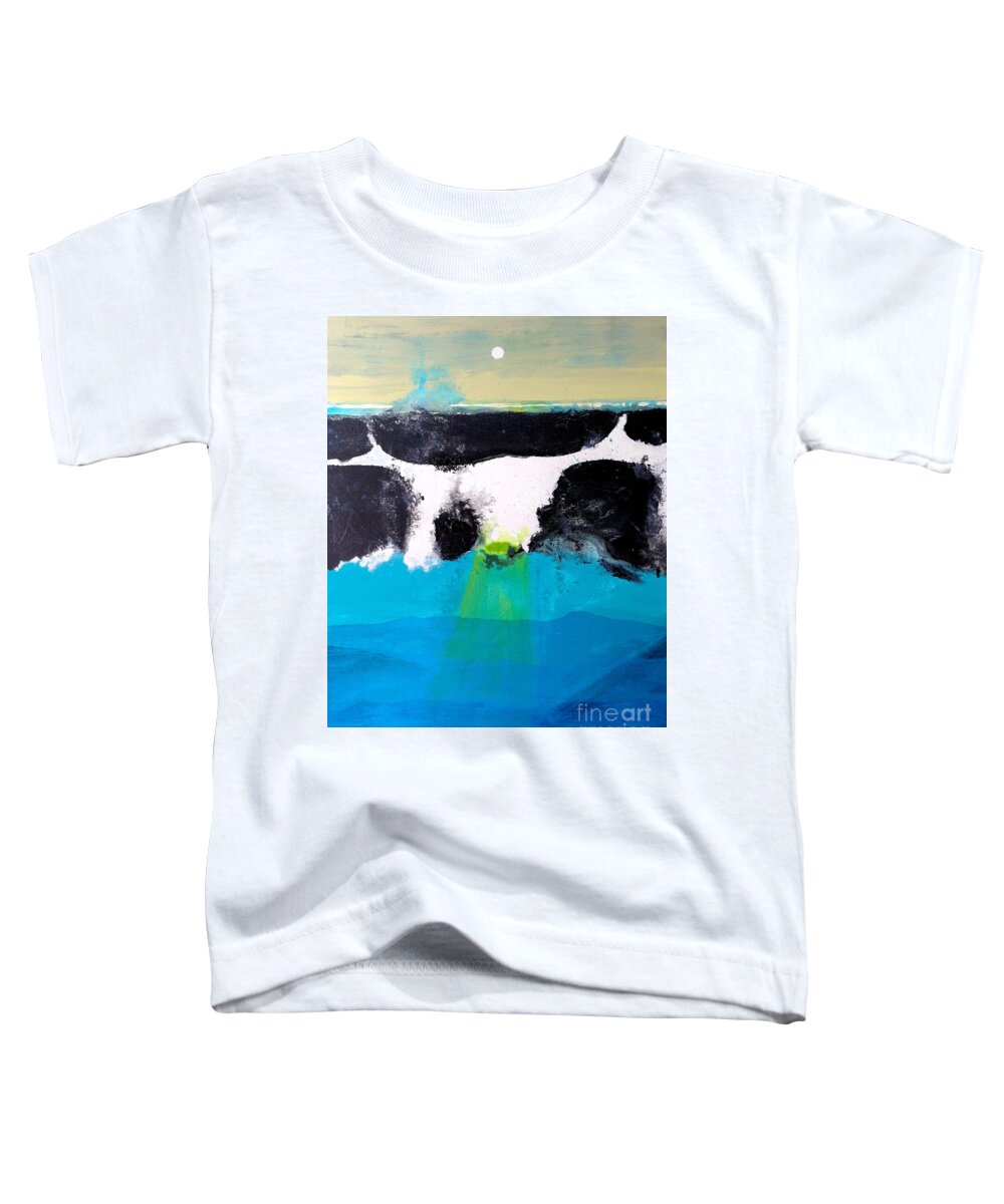 Moon Toddler T-Shirt featuring the painting Bad Moon Rising by Patsy Walton
