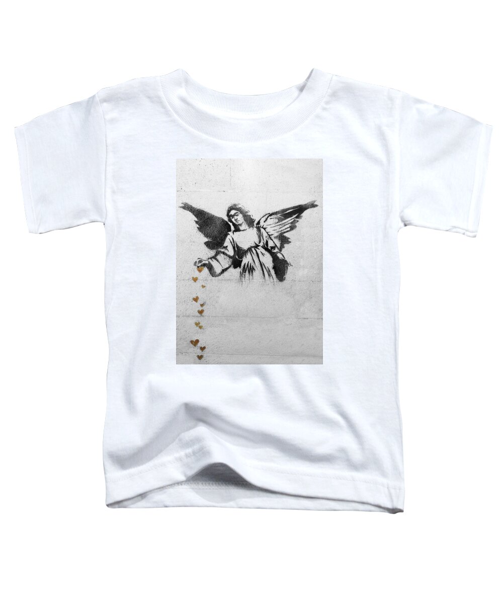 Banksy Toddler T-Shirt featuring the photograph Banksy Angel by Munir Alawi