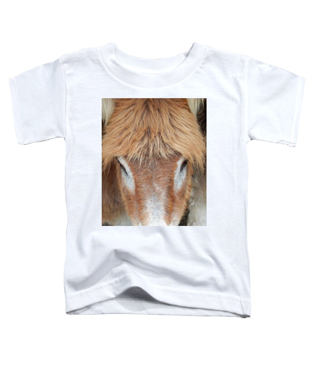 Donkey Toddler T-Shirt featuring the photograph Believe Me Its Real by Jan Gelders