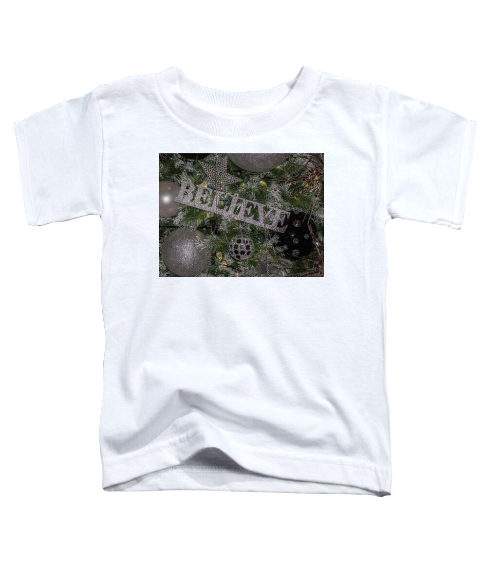Christmas Toddler T-Shirt featuring the photograph Believe by Stewart Helberg