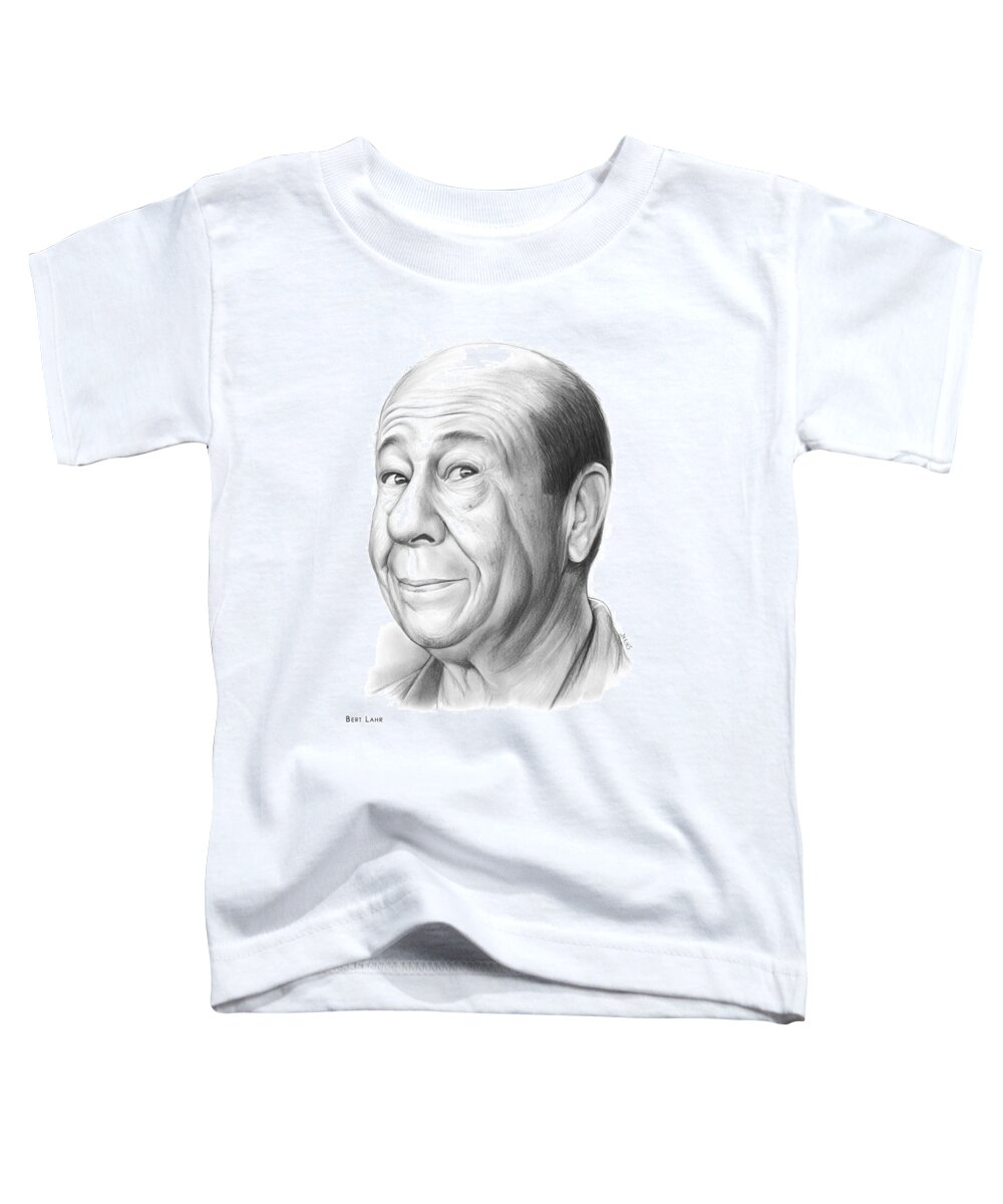 Celebrities Toddler T-Shirt featuring the drawing Bert Lahr by Greg Joens