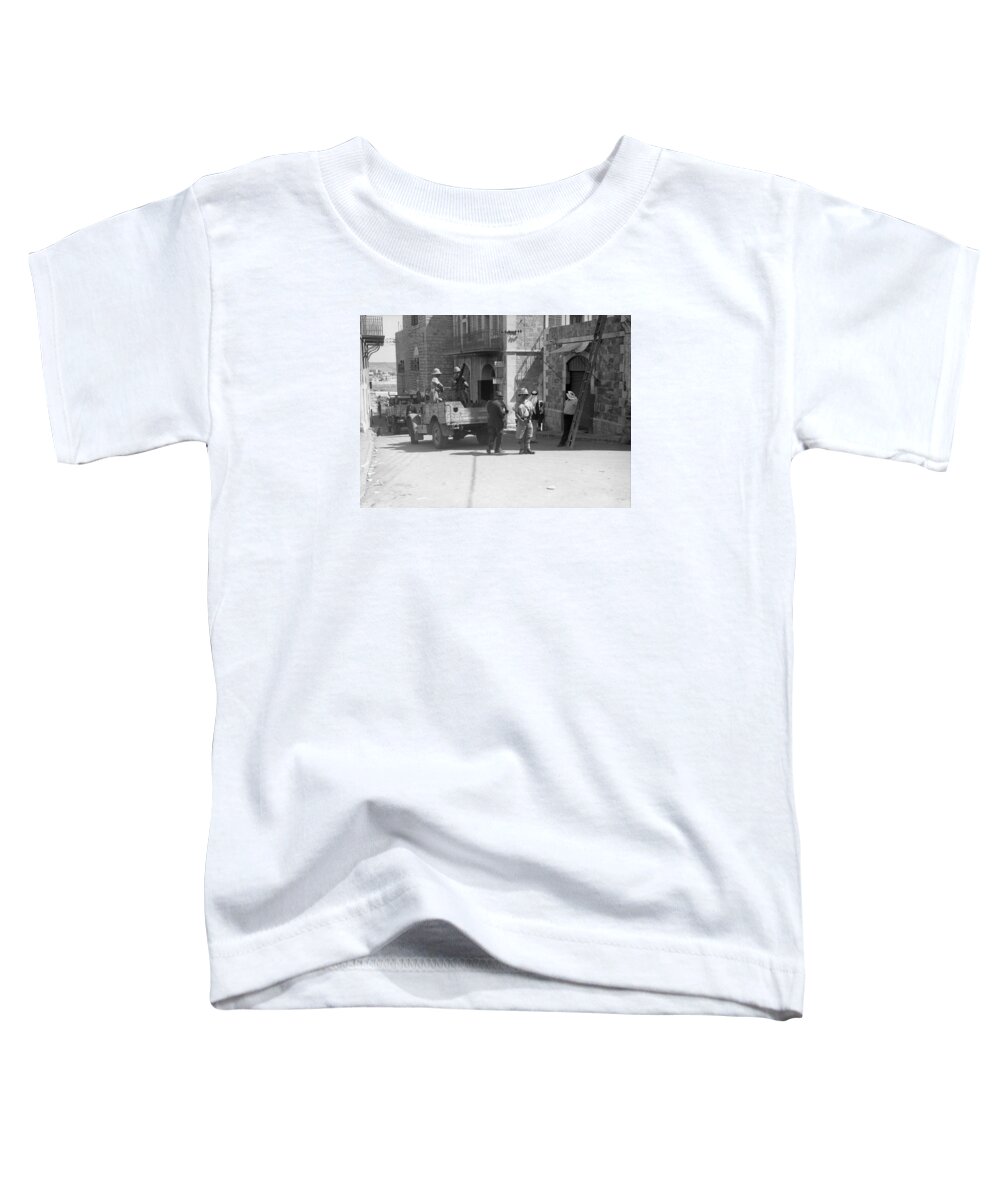 Bethlehem Toddler T-Shirt featuring the photograph Bethlehem Post Office 1938 by Munir Alawi