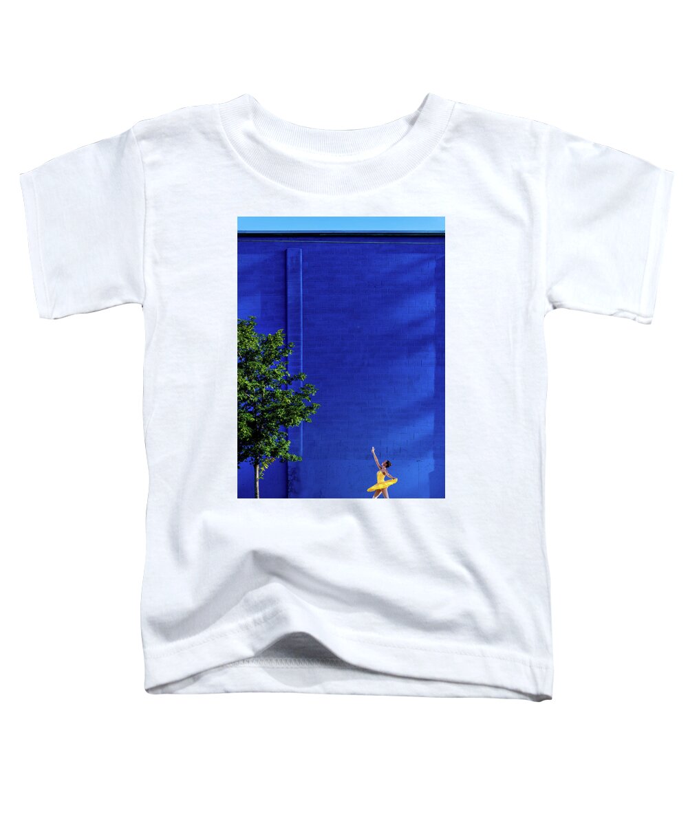 Dance Toddler T-Shirt featuring the photograph Blue and Yellow- Urban by Dave Koch