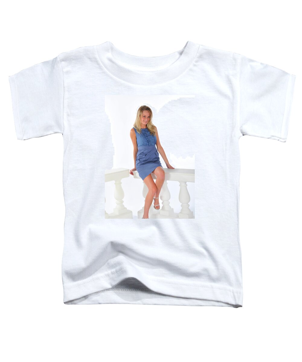 Model Toddler T-Shirt featuring the photograph Blue Eyed Blonde... by Mike Martin
