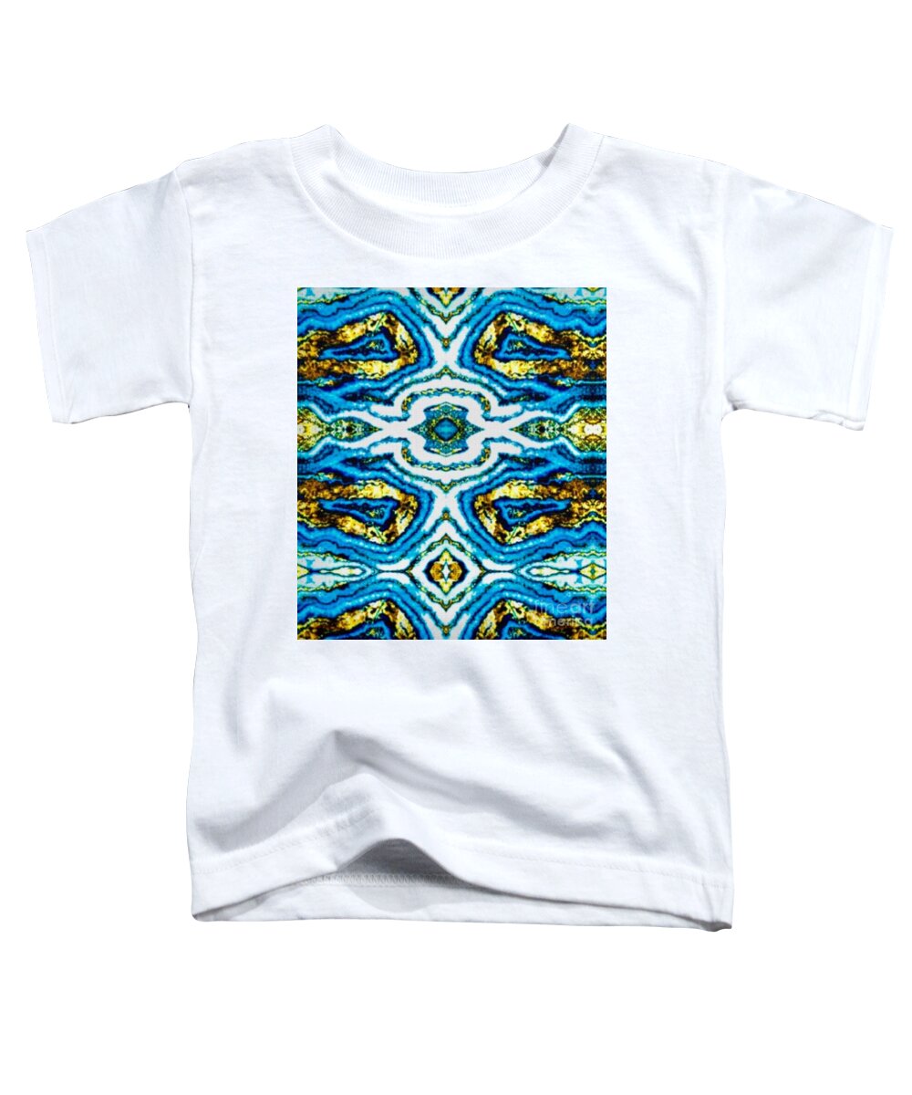Geode Toddler T-Shirt featuring the mixed media Blue Geode by Jennifer Lake