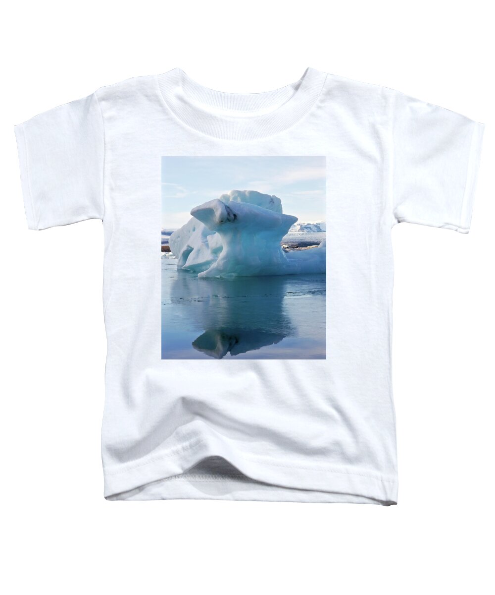 Iceland Toddler T-Shirt featuring the photograph Blue Ice and Reflection by Amelia Racca