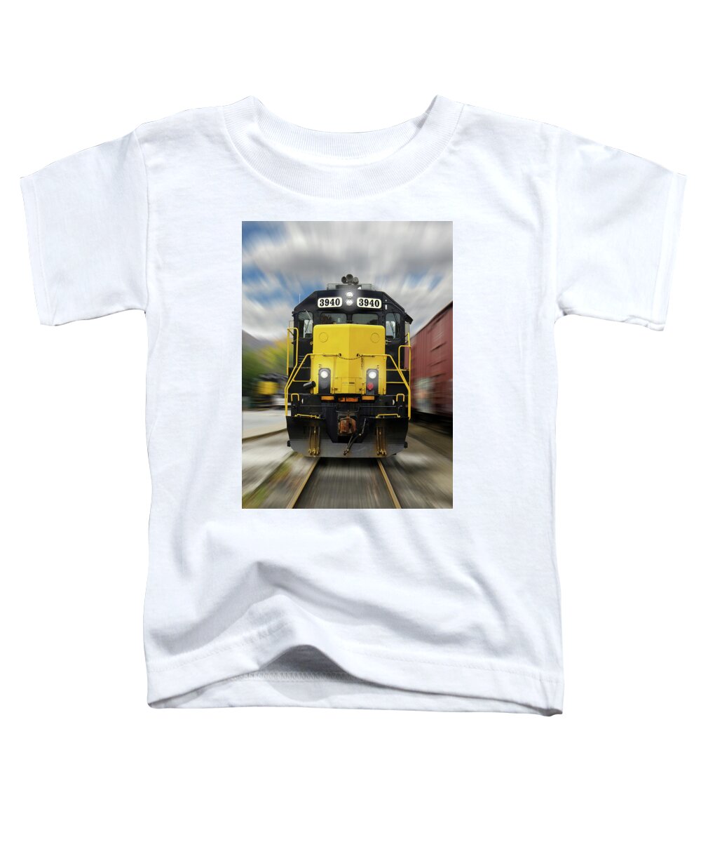 Railroad Toddler T-Shirt featuring the photograph Blue Rridge Southern 3940 On The Move by Mike McGlothlen