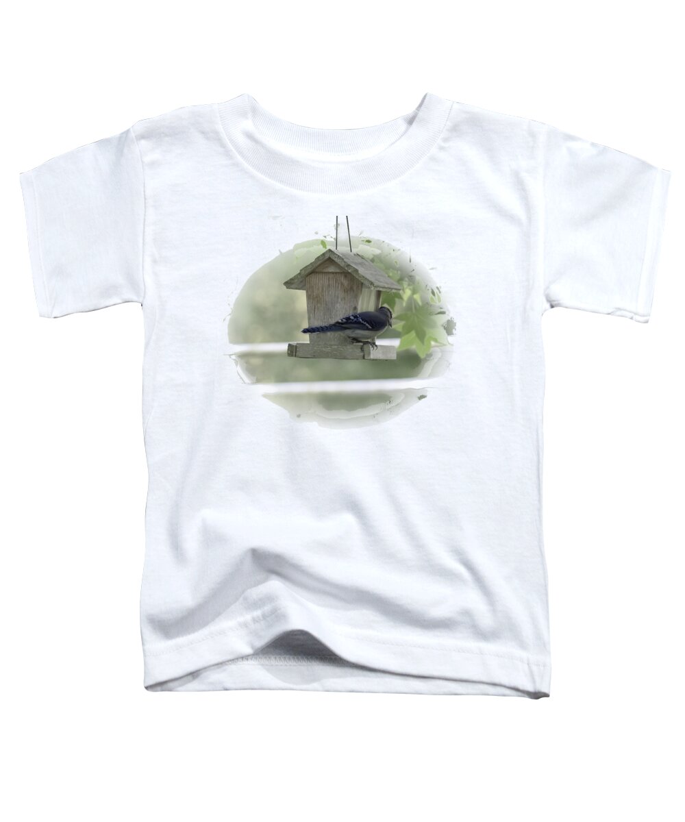 Jay Toddler T-Shirt featuring the photograph Bluejay by Judy Hall-Folde