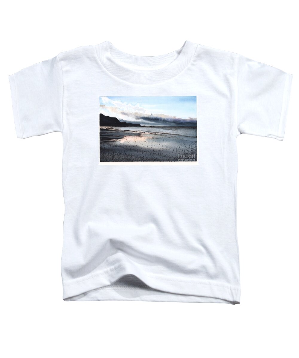 Bolinas Toddler T-Shirt featuring the painting Bolinas Lagoon by Hilda Wagner