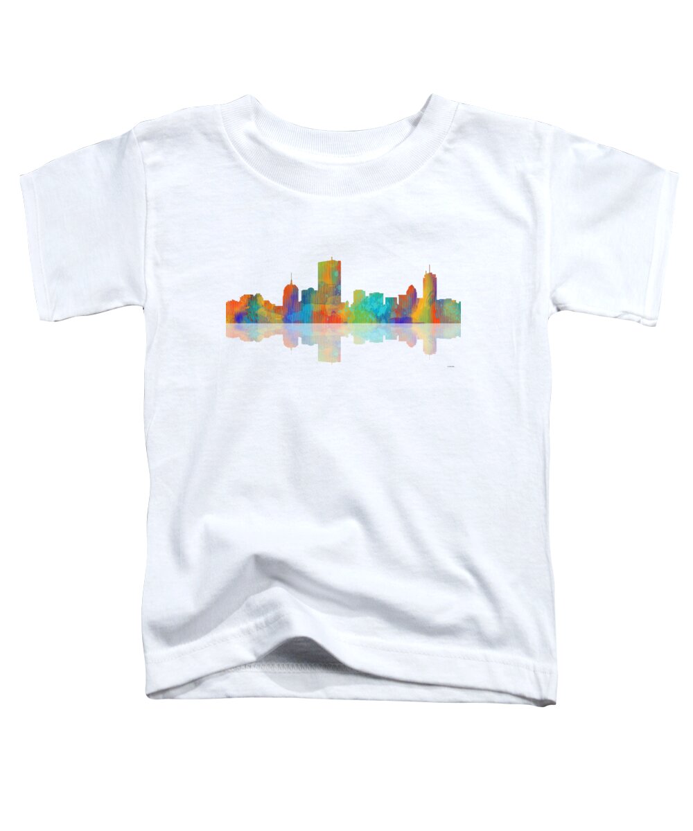 Boston Ma. Skyline Toddler T-Shirt featuring the digital art Boston MA. Skyline by Marlene Watson