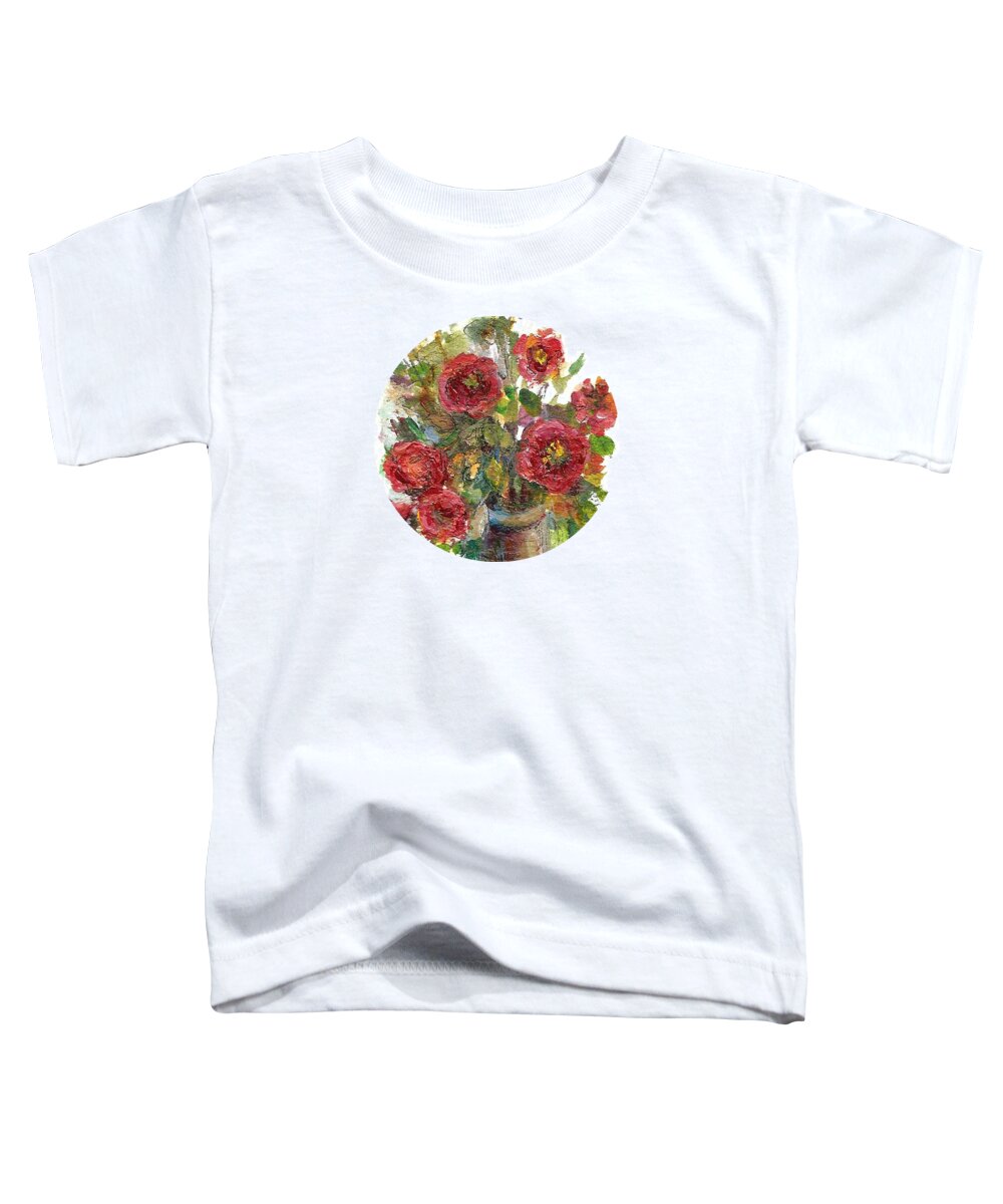 Floral Toddler T-Shirt featuring the painting Bouquet of Poppies by Mary Wolf