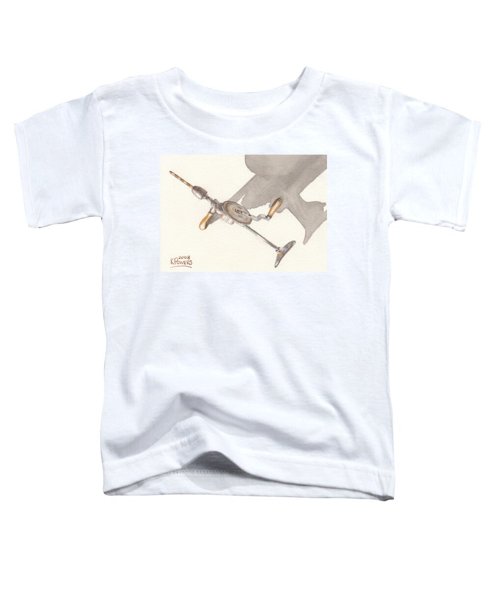Brace Toddler T-Shirt featuring the painting Brace and Bit by Ken Powers