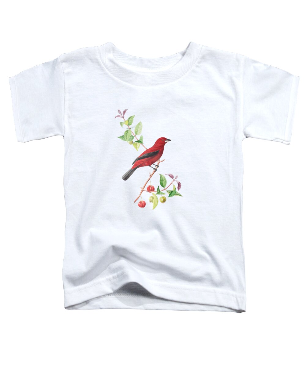Brazilian Toddler T-Shirt featuring the painting Brazilian Tanager by Philip Ralley