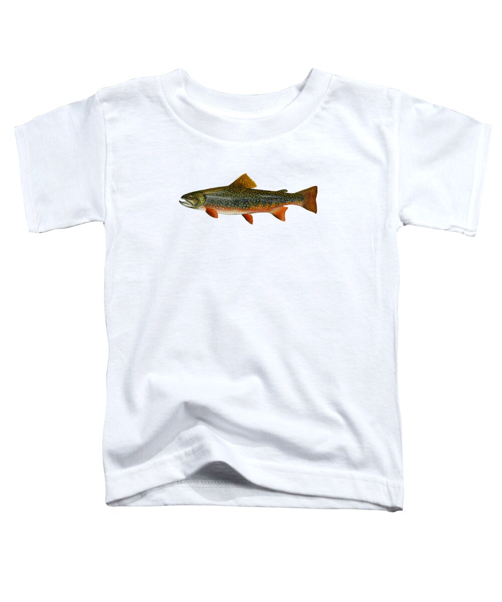 Brook Trout Toddler T-Shirt featuring the mixed media Brook Trout by Movie Poster Prints