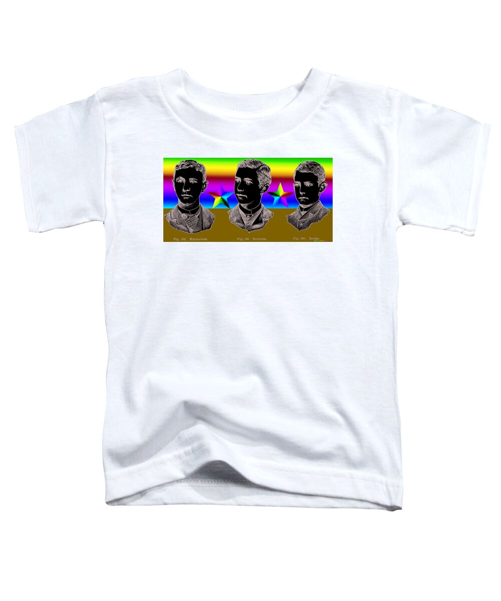 Three Toddler T-Shirt featuring the digital art Brothers Three by Eric Edelman