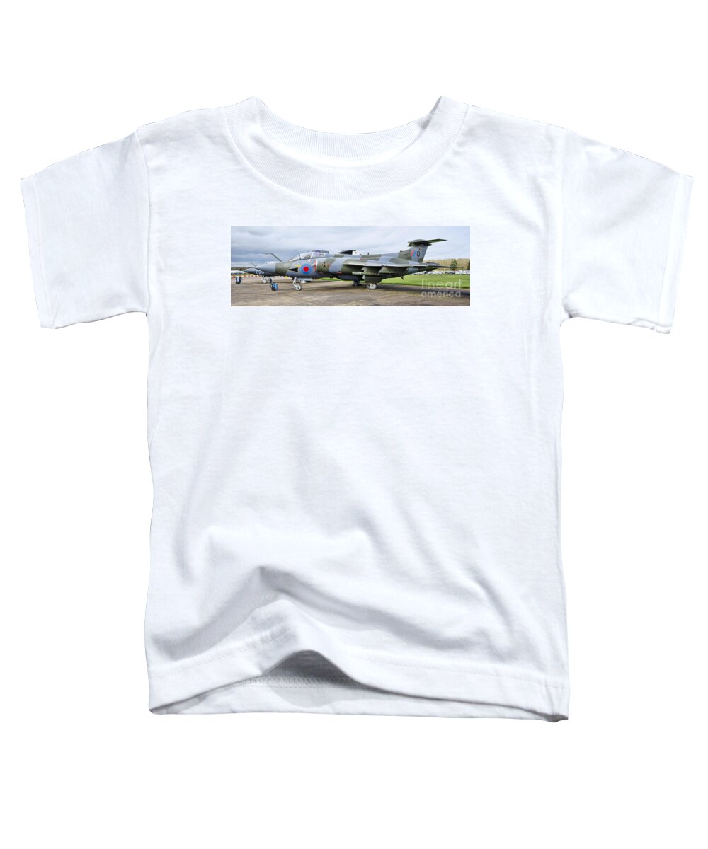 Buccaneer Toddler T-Shirt featuring the photograph Buccaneer aircraft panoramic by Steev Stamford