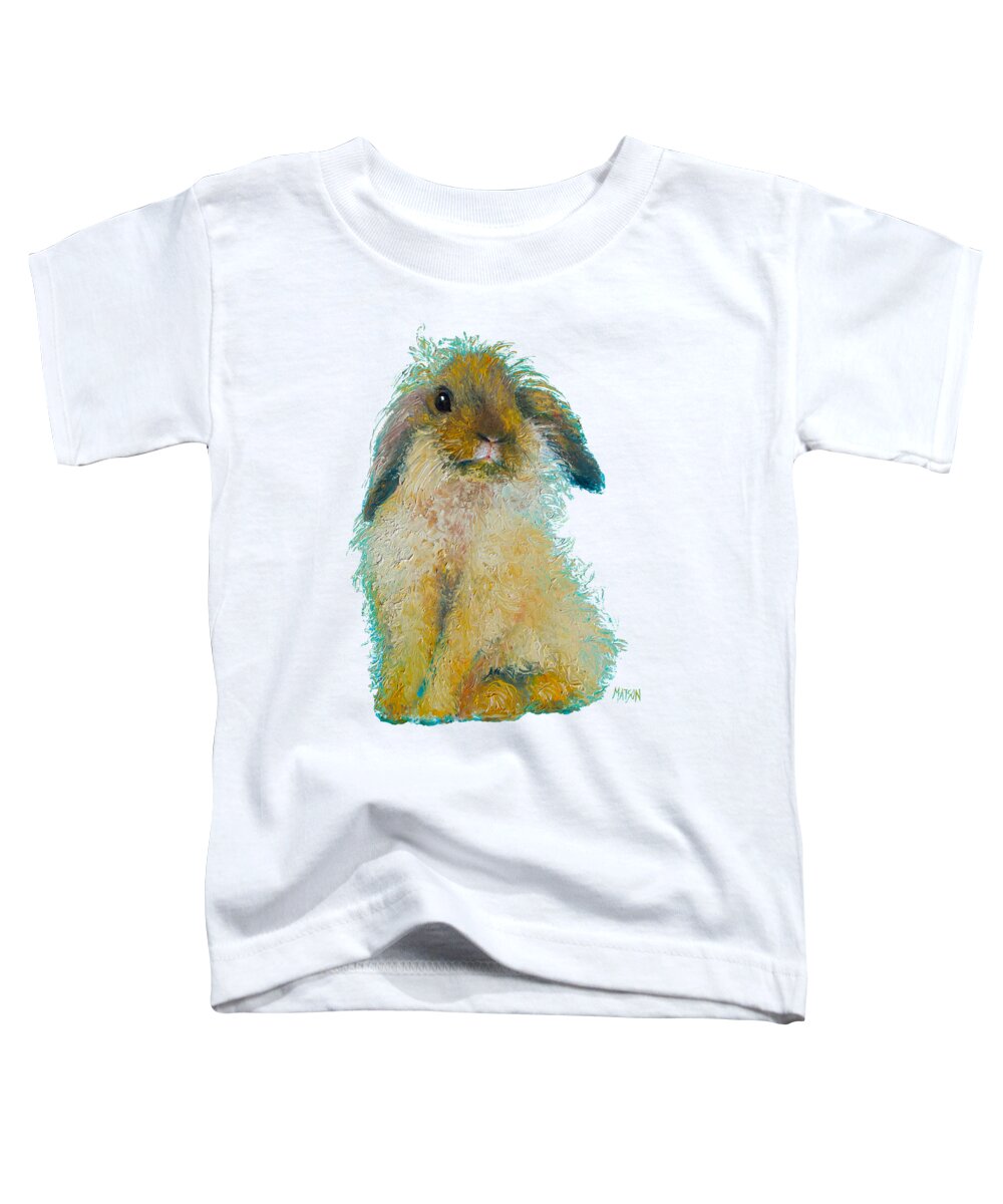 Bunny Toddler T-Shirt featuring the painting Bunny Rabbit painting by Jan Matson