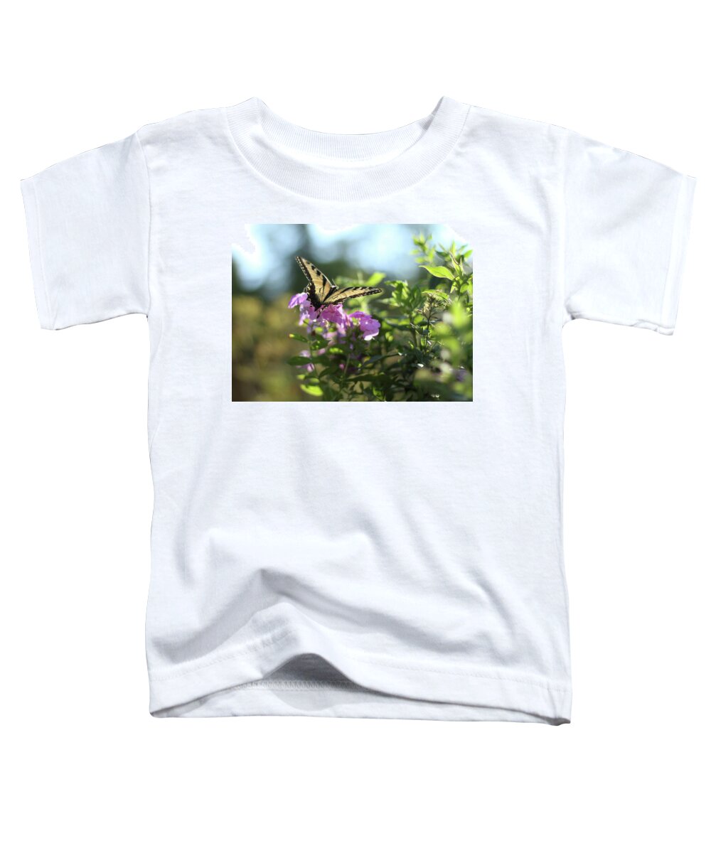 Butterfly Toddler T-Shirt featuring the photograph Butterfly Kisses by Karen Ruhl