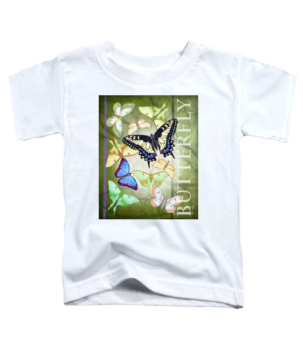 Butterfly Toddler T-Shirt featuring the digital art Butterfly by Randy Wollenmann