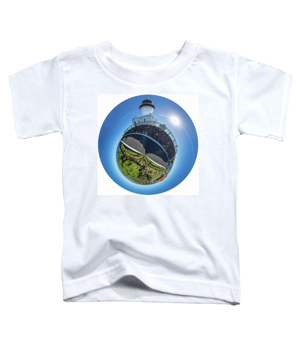 Chriscousins Toddler T-Shirt featuring the photograph Byron Bay Lighthouse by Chris Cousins
