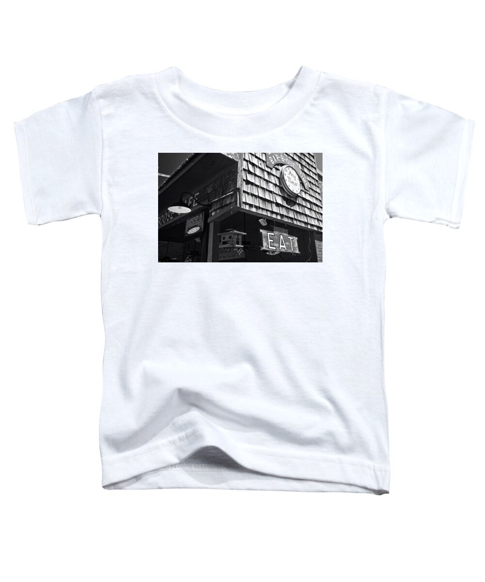 Cafe Toddler T-Shirt featuring the photograph Bar B Que Caboose Cafe by George Taylor