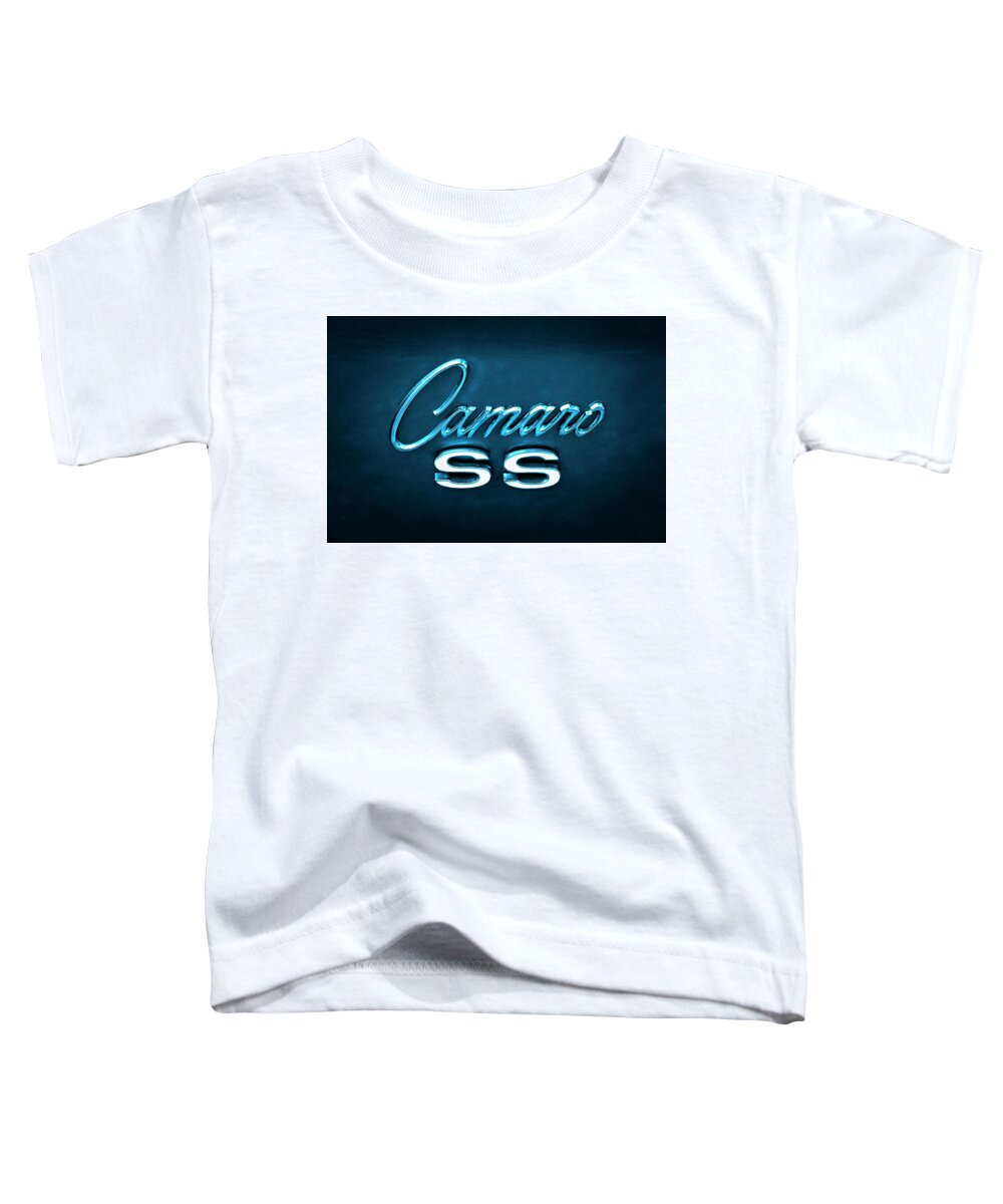 Camaro Toddler T-Shirt featuring the photograph Camaro S S Emblem by Mike McGlothlen