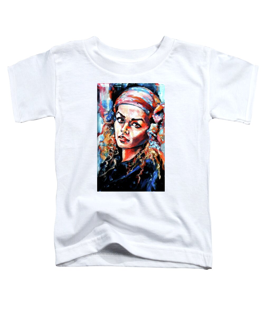 Remember Toddler T-Shirt featuring the painting Can you remember by Kovacs Anna Brigitta