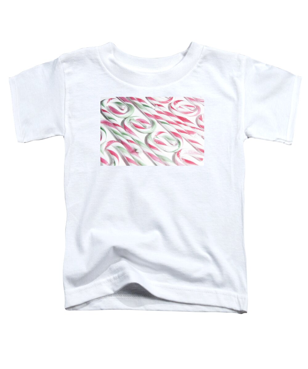 Helen Northcott Toddler T-Shirt featuring the photograph Candy Cane Swirls by Helen Jackson