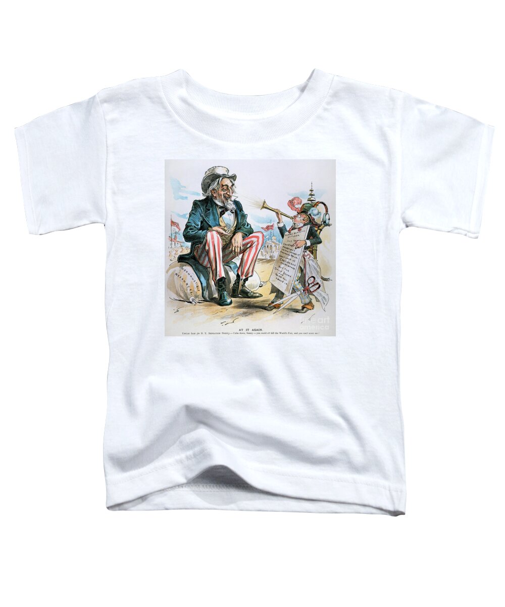 1893 Toddler T-Shirt featuring the photograph Cartoon: Uncle Sam, 1893 by Granger
