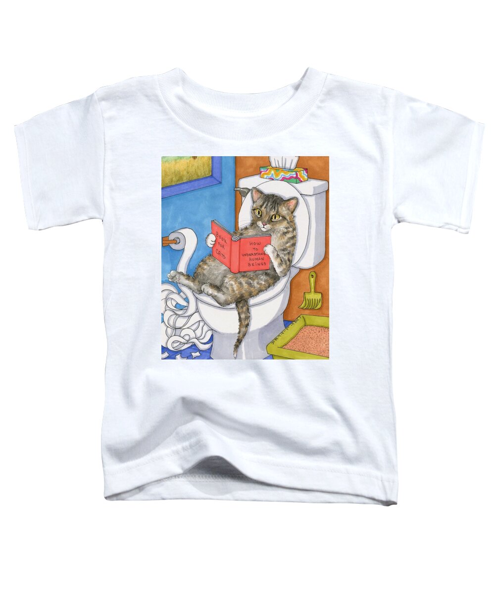 Cat Toddler T-Shirt featuring the painting Cat 535 by Lucie Dumas