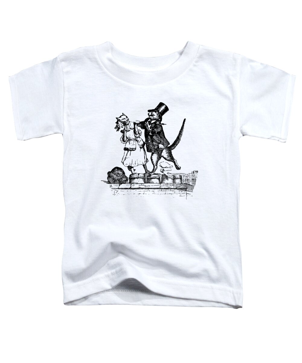 Grandville J.j. Toddler T-Shirt featuring the digital art Cat Love Grandville Transparent Background by Barbara St Jean