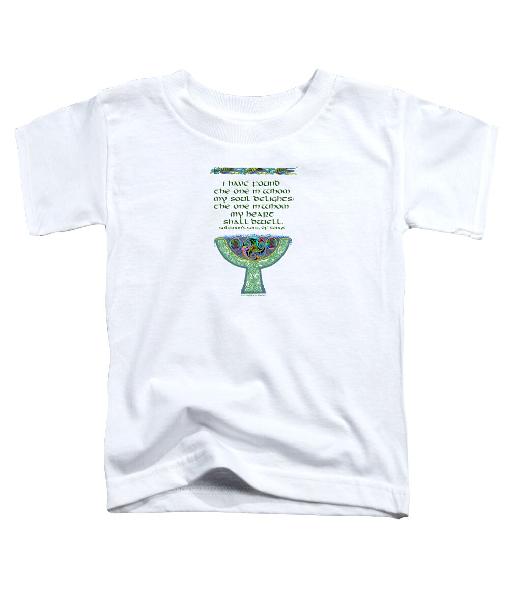 Irish Toddler T-Shirt featuring the digital art Celtic Wedding Goblet by Jacqueline Shuler