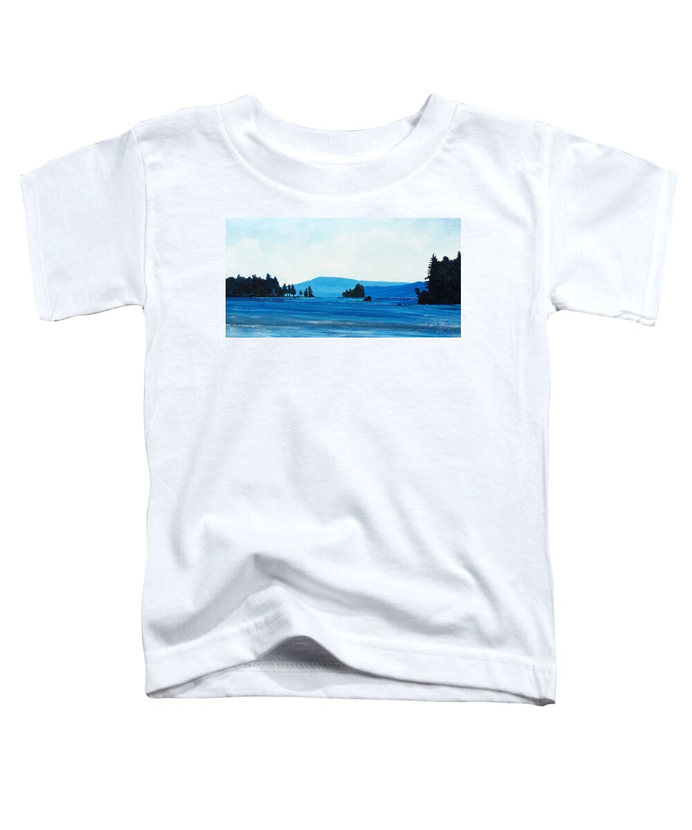 Centre Harbor Toddler T-Shirt featuring the painting Centre Harbor by Paul Gaj
