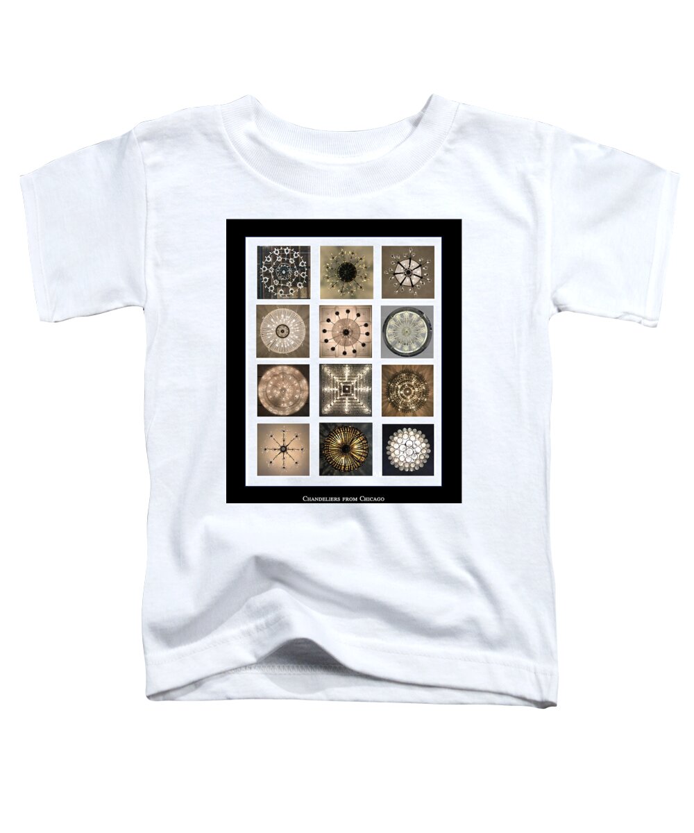 Chandelier Photographs Toddler T-Shirt featuring the photograph Chandeliers from Chicago Poster by Annette Hadley