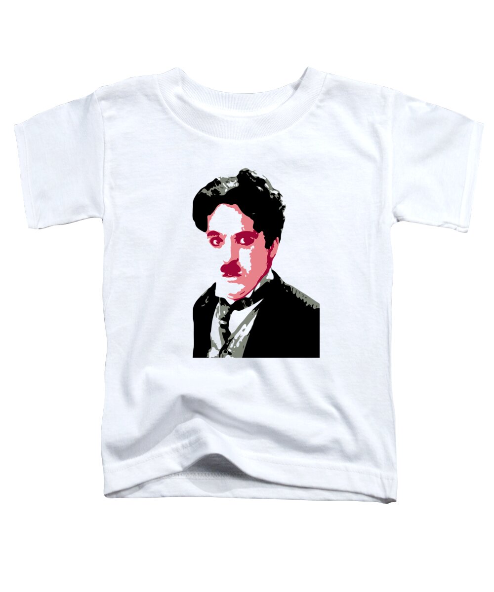 Charlie Chaplin Toddler T-Shirt featuring the digital art Charlie Chaplin by DB Artist