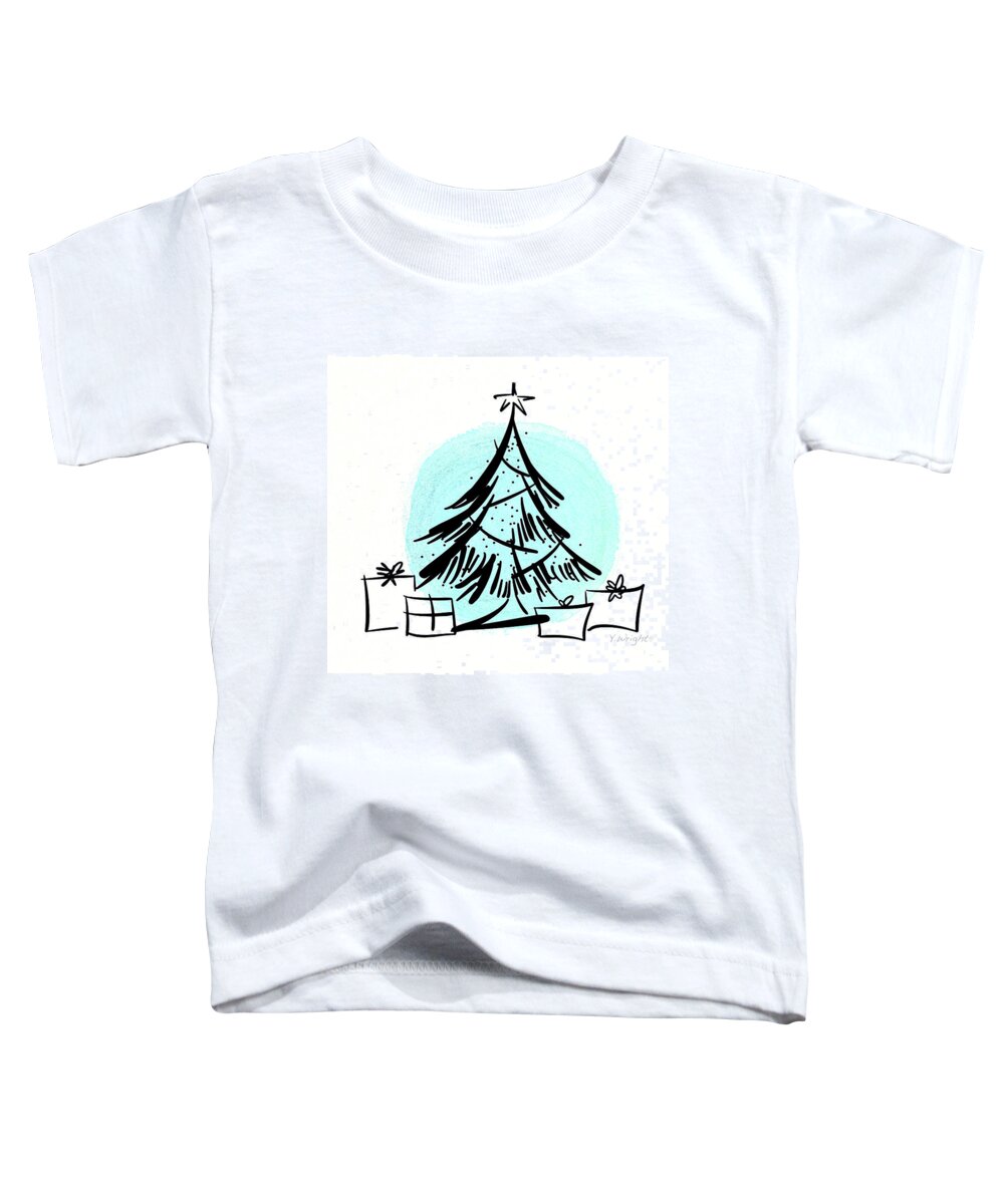Drawing Toddler T-Shirt featuring the digital art Christmas Greetings by Yvonne Wright
