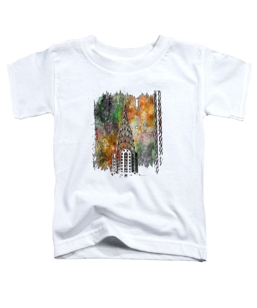 Muted Toddler T-Shirt featuring the photograph Chrysler Spire Muted Rainbow 3 Dimensional by DiDesigns Graphics