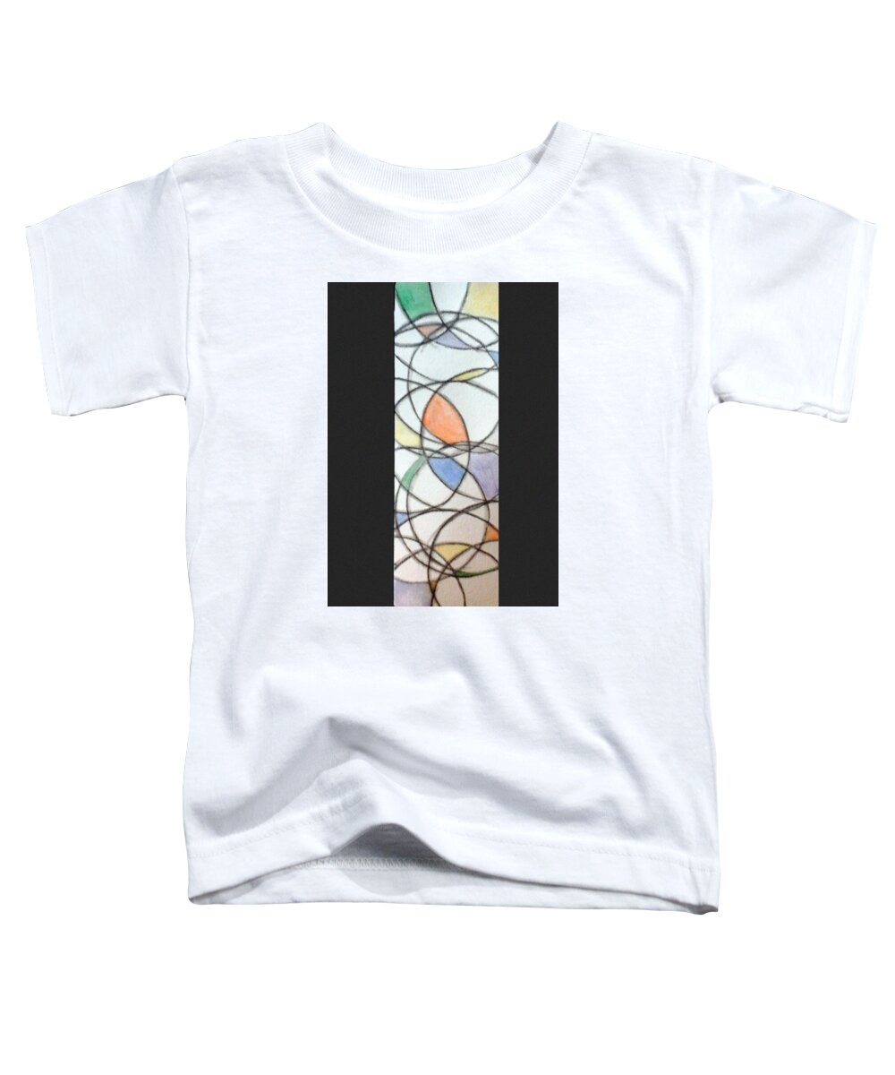 Church Toddler T-Shirt featuring the painting Church Glass by Loretta Nash