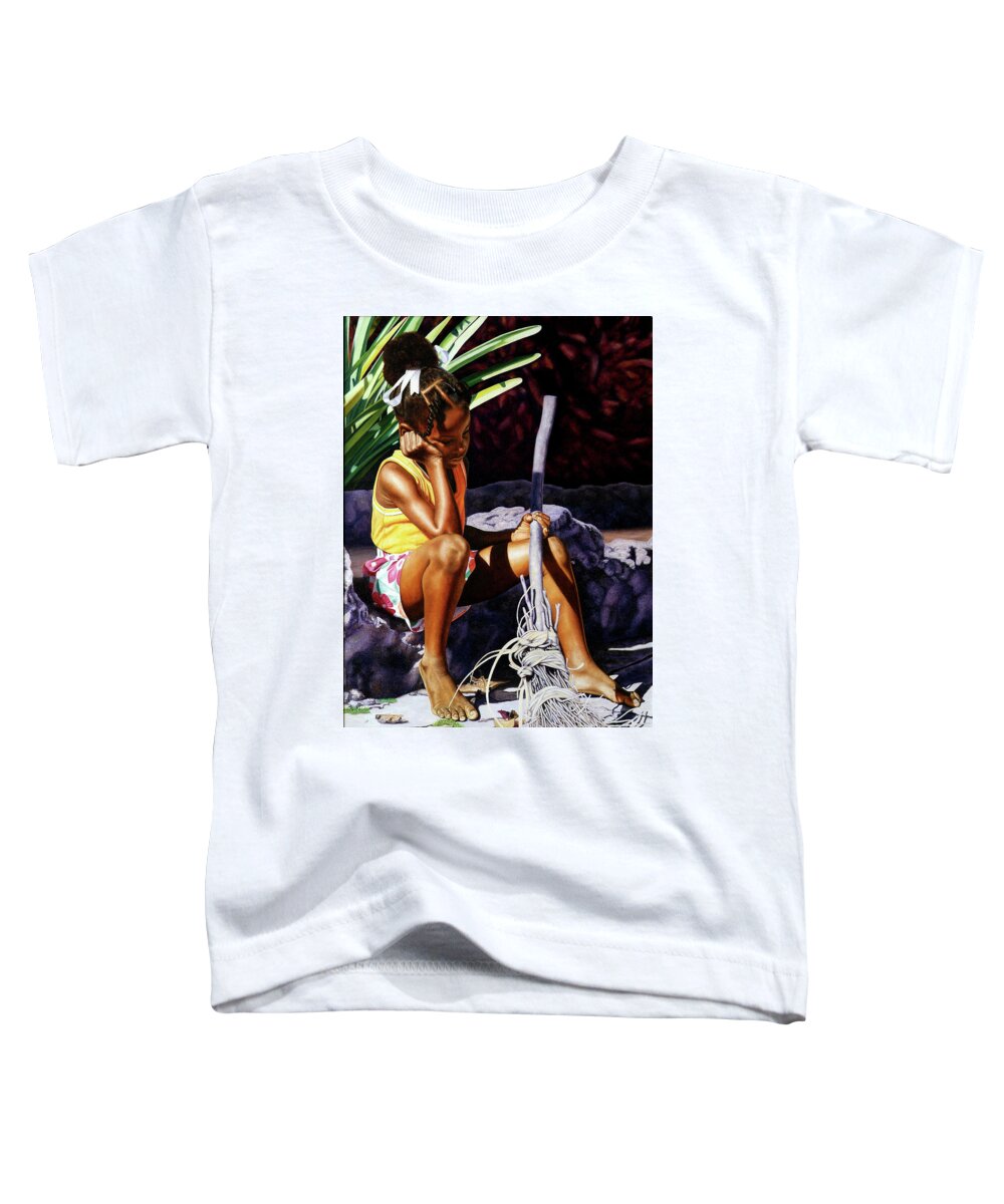 Portrait Toddler T-Shirt featuring the painting Cinderella by Nicole Minnis