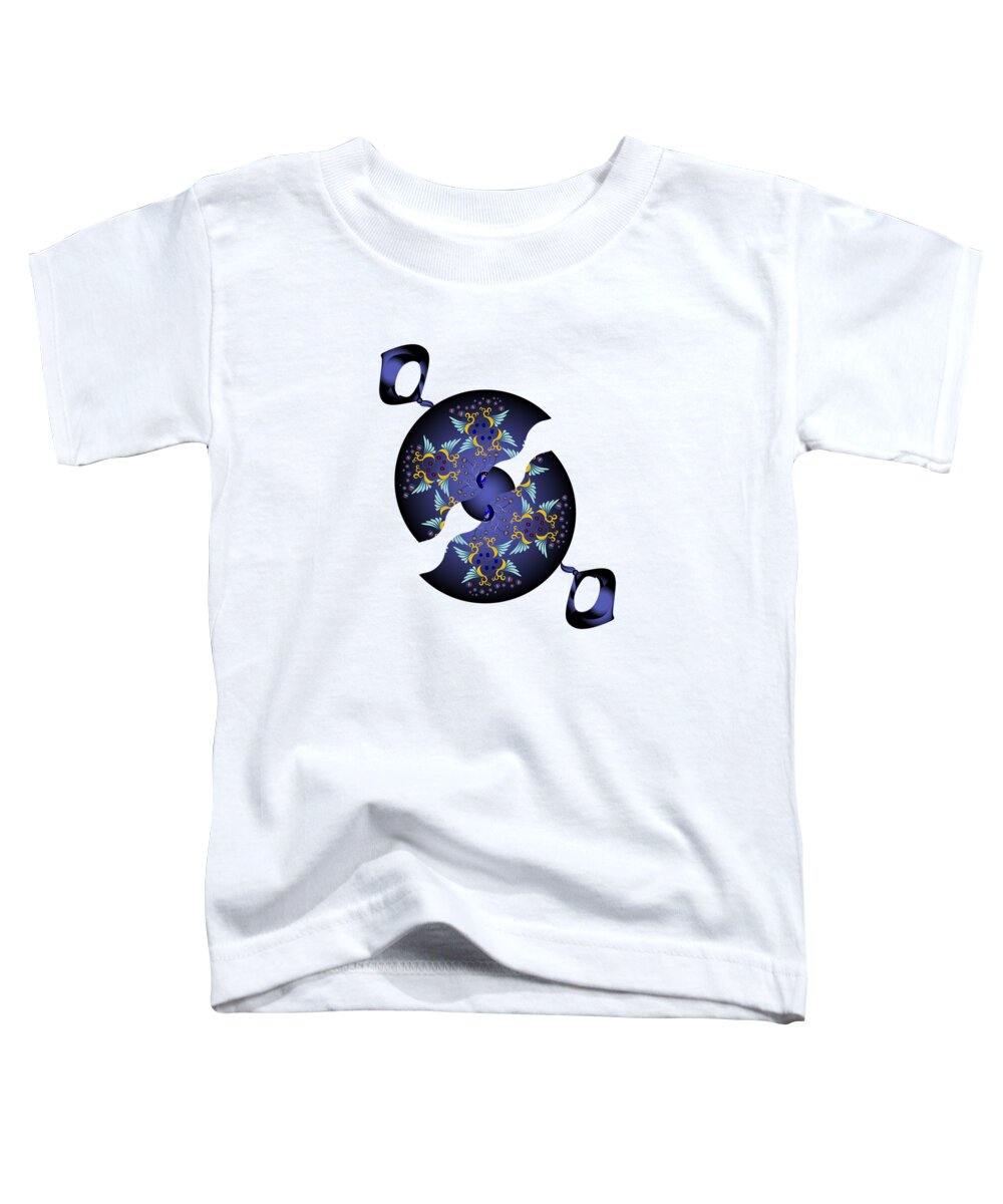 Mandala Toddler T-Shirt featuring the digital art Circularium No 2634 by Alan Bennington