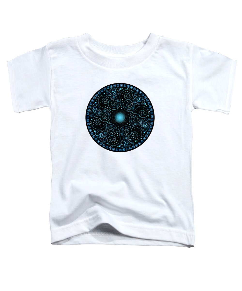 Mandala Toddler T-Shirt featuring the digital art Circularium No 2705 by Alan Bennington