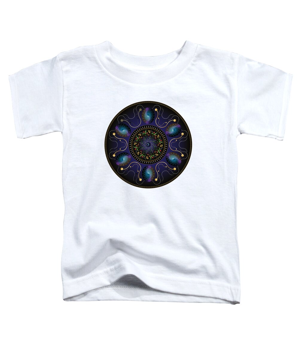 Mandala Toddler T-Shirt featuring the digital art Circularium No 2707 by Alan Bennington