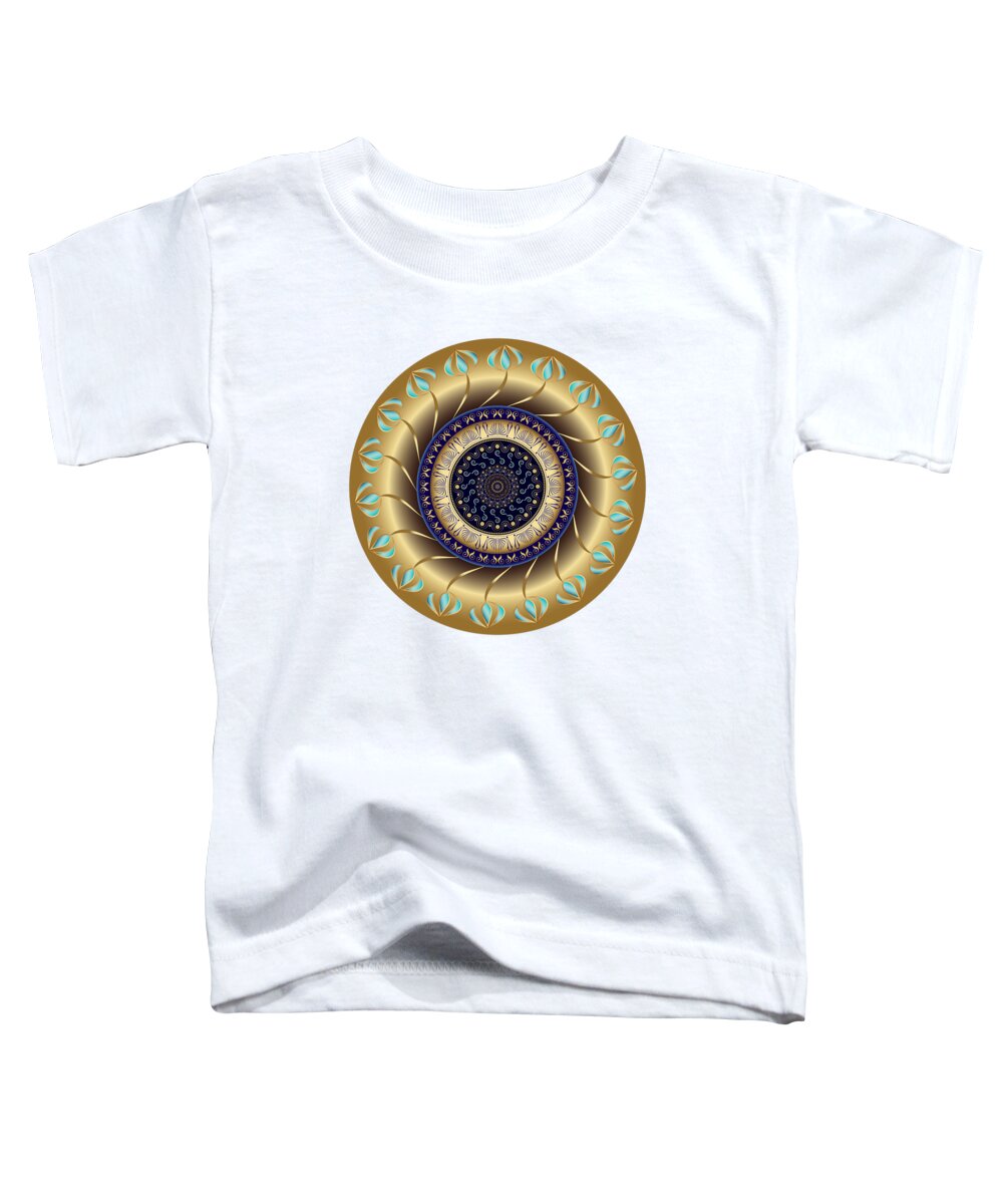 Mandala Toddler T-Shirt featuring the digital art Circularium No 2708 by Alan Bennington