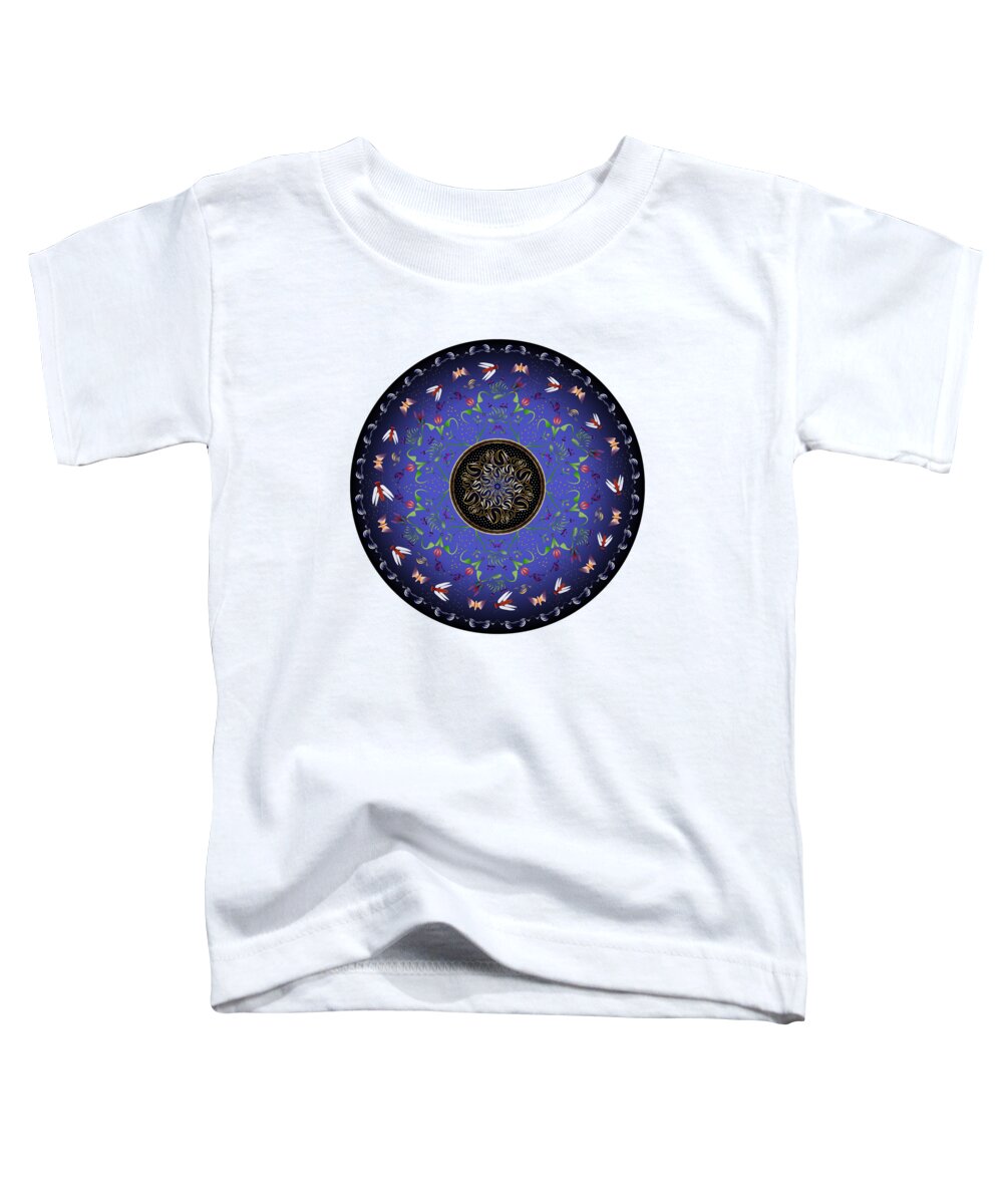 Mandala Toddler T-Shirt featuring the digital art Circularium No 2717 by Alan Bennington
