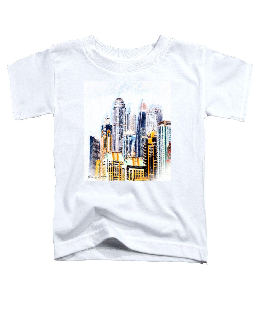 City Toddler T-Shirt featuring the digital art City Abstract by Chris Armytage