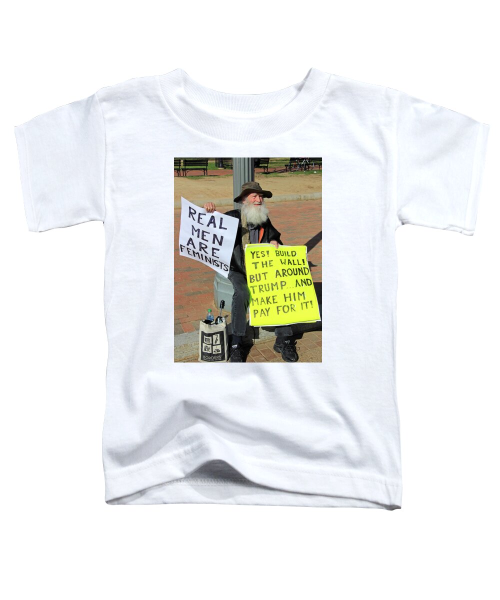 Cliff Toddler T-Shirt featuring the photograph Cliff And His Signs by Cora Wandel