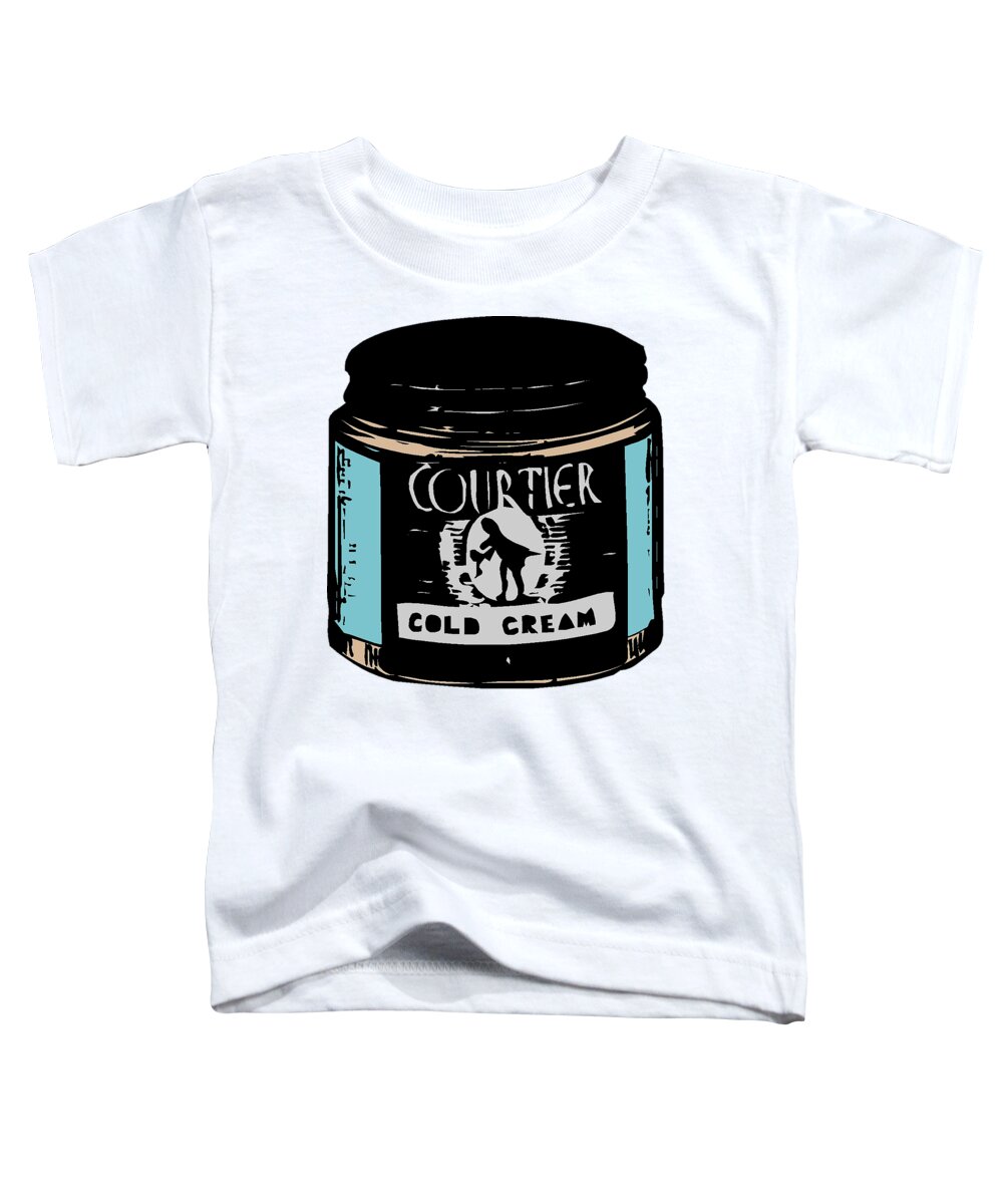Vintage Beauty Product Toddler T-Shirt featuring the digital art Cold Cream by Kim Kent